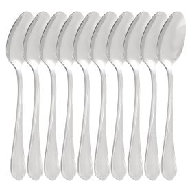 Gibson Home Hillside Daisies 10 Piece Stainless Steel Teaspoon Set